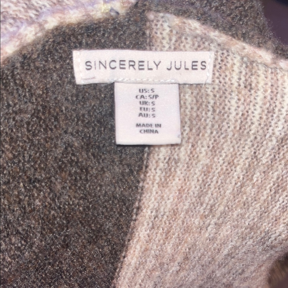 Sincerely Jules Open Front Patchwork Cardigan - image 2